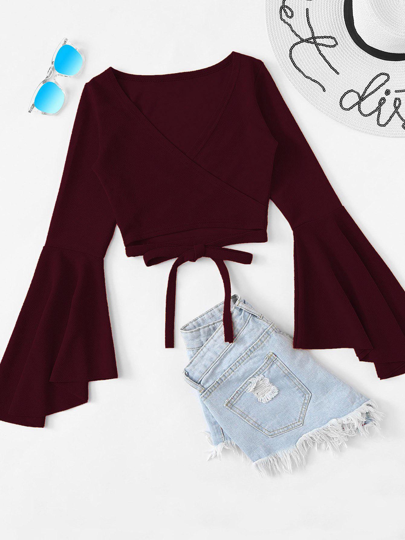 

Women s Printed Stand-up Collar Ramie Shirt Top XL винний