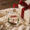 Festive Party Supplies for Christmas 3D Clear Ball Ornament, Holiday Message Keepsake, Acrylic Decorations Bedroom Windows Tree Hanging Decoration