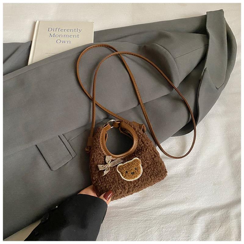 Autumn and Winter New High-value Fashionable Casual Bag Cute Plush Change Bag Simple Mini Shoulder Bag