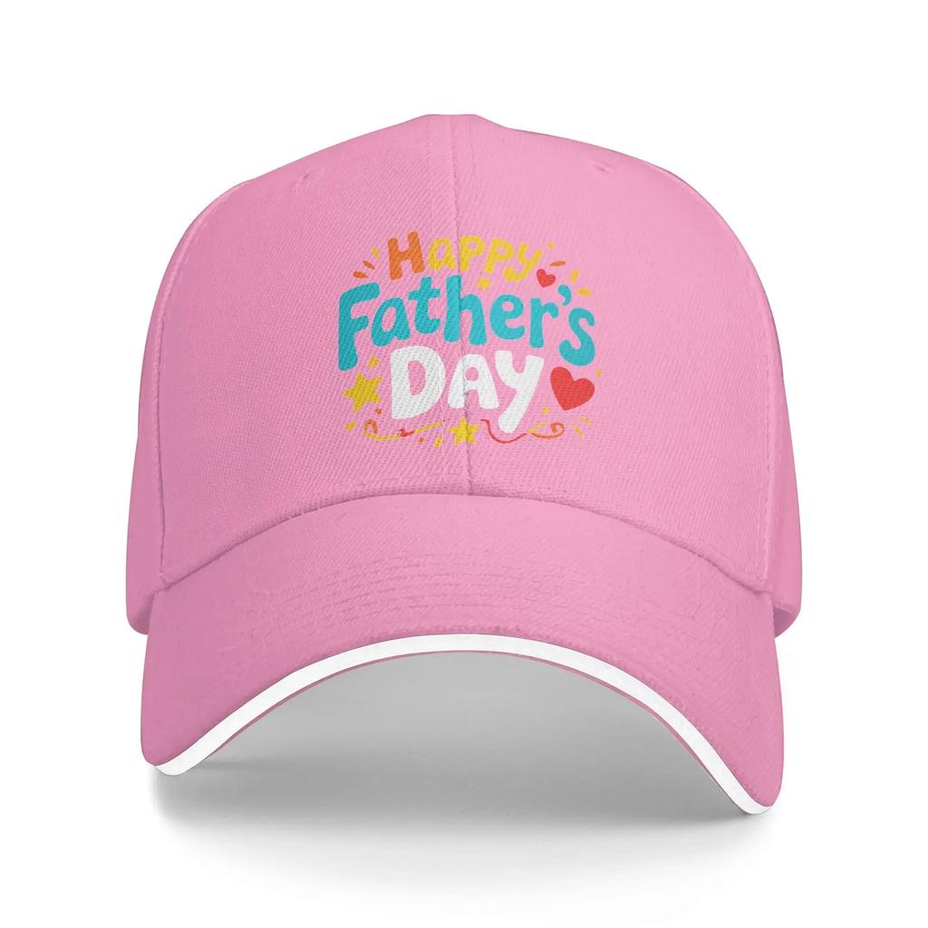 Summer Casual Baseball Cap Happy Fathers Day Cartoon Letter Hiking Fishing Trucker Hat Men Adult Breathable Funny Snapback Cap