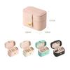 Mini Ring Box Solid Color Simple Portable Earnail Jewelry Storage PU Leather Waterproof Luxury Jewelrys Storage Treasure Boxes