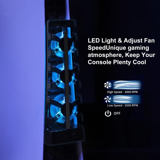 High-Speed Cooling Fan Dissipation Air Circulation Efficient Heat Enhance PS5 Performance Heat Sink