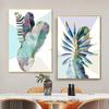 Leaves, Artistic Modern Canvas Print, Leaf Themed Canvas Picture Artwork Hanging For Bedroom Living Room Office