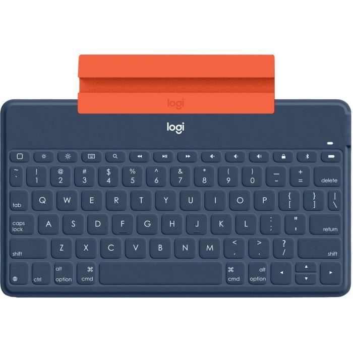 Clavier - sans fil - logitech - keys to go - 180g - azerty - bleu