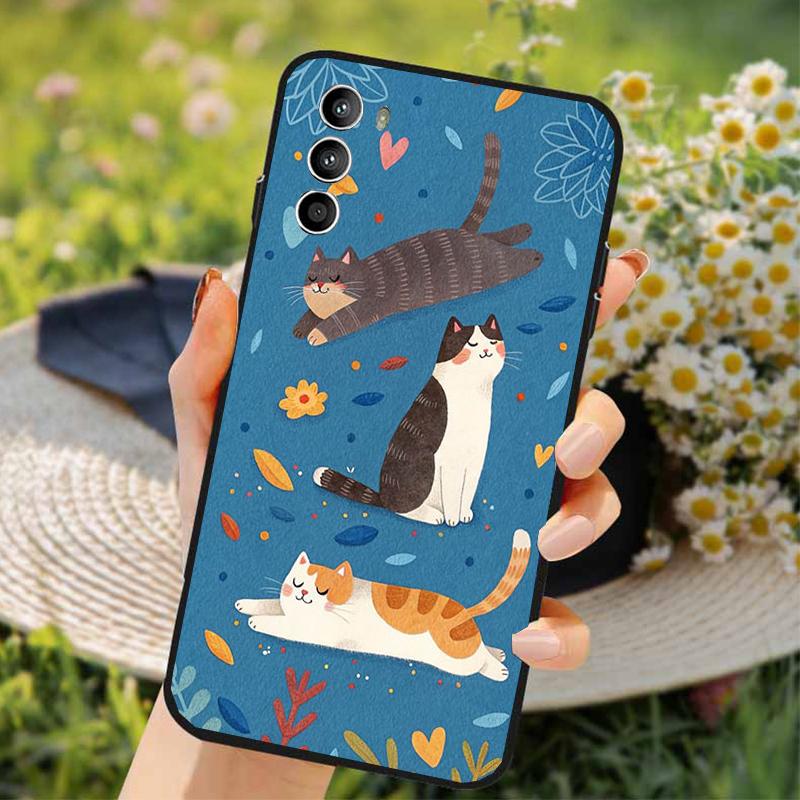 Fun Cat Phone Case For Moto G85 G55 G05 G14 G75 G31 G50 G52 G60 G13 G32 G84 G54 G53 G72 G24 Power