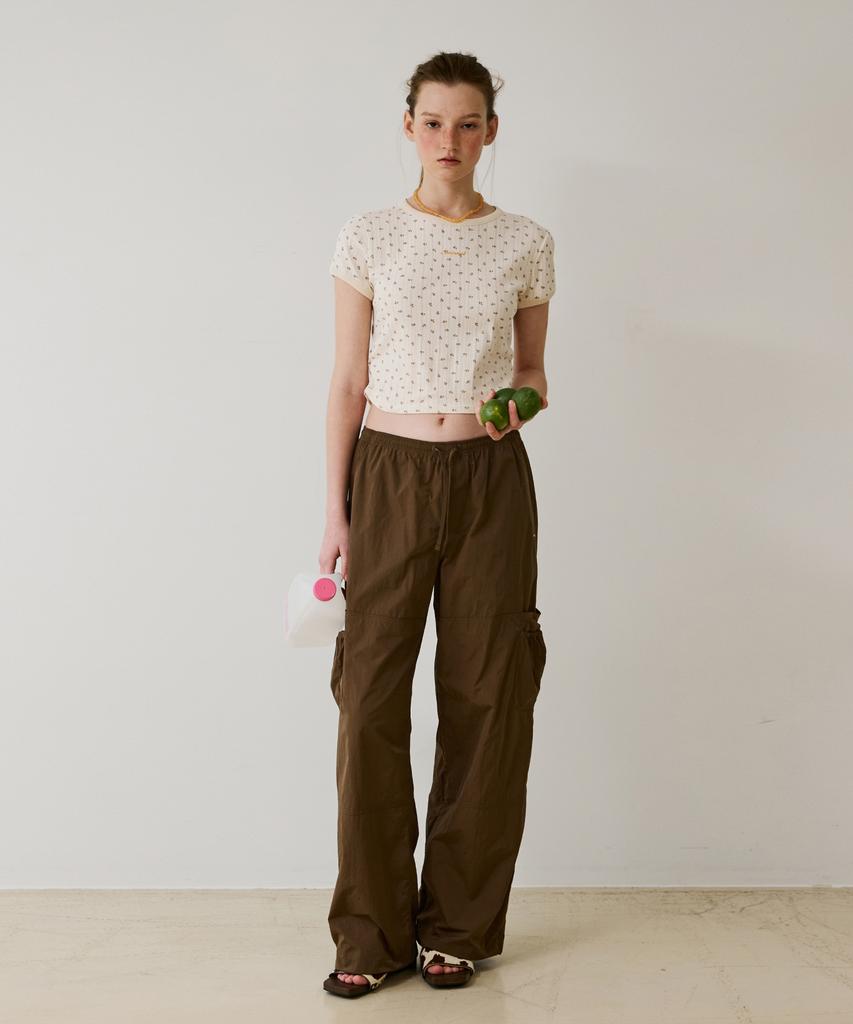 COVERNAT WOMAN Fluid Cargo Pants Chocolate