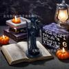 New Black Gold Staff Witch Sculpture Black Gold Staff Witch Statue