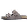 Men's and Women's Boken Slippers, Couple's Beef Suede Beach Shoes, Comfortable Spring and Summer Cork Flat Sandals, One-word Cool Slippers