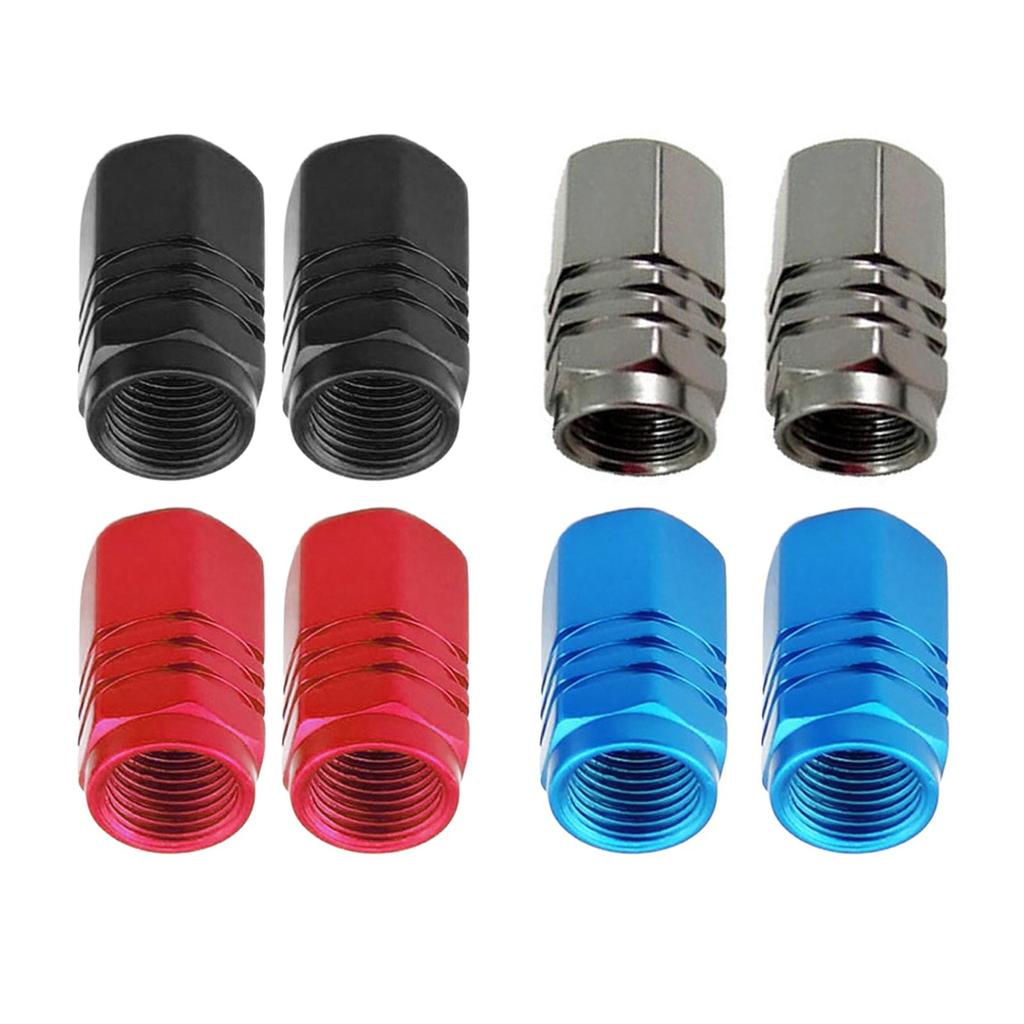 4 Pack Tire Valve Hexagonal Design for SUVs and Cars