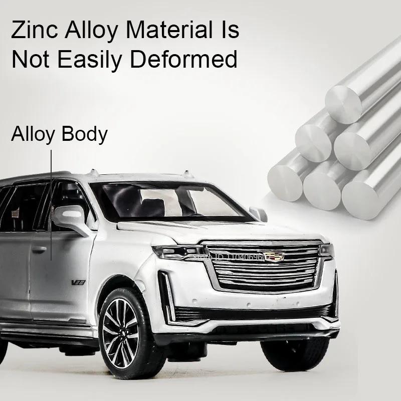 1:32 Scale Escalade Mini Toy Model Cars Alloy Diecast SUV Shock Absorption Sound Light Doors Opened Ornament Vehicles Boys Gifts