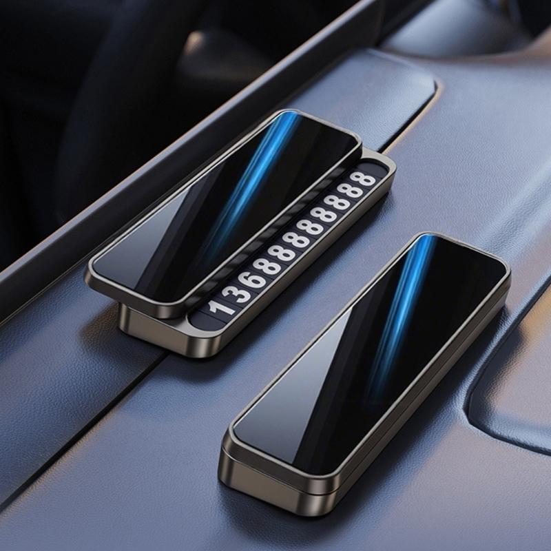 Accessorio Auto Adesivo Targa Parcheggio Temporaneo per Auto Cruscotto Auto Targa Numero di Telefono Targa Nascondi Numero di Telefono