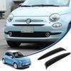 Hcilloend Headlamp Trim for New Fiat 500 Front Lamp ABS Material with Adhesive Easy Exterior Custom Car Set (2016-2024), Decorations, Ultra-Mirror