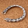 12mm Width Real Silver Retro Classical Dragon Links Bracelets For Man Male S925 Sterling Silver Vintage Bracelet Fine Jewelry