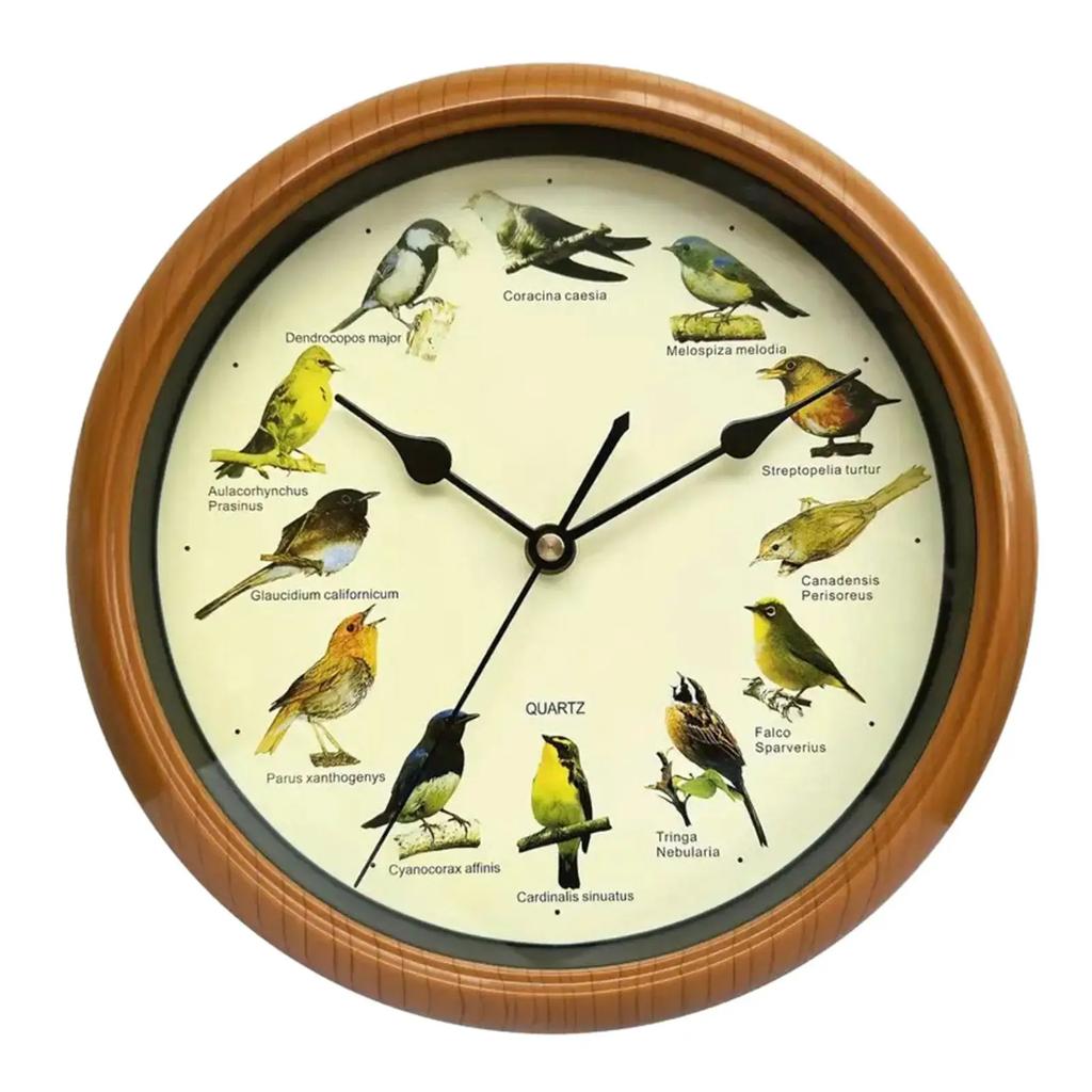 Wall Hanging Clock Decor Singing Bird Wall Clock Bird Clock With Sound Hanging Clock Decor for Kitchen Walls Shelf Decoration