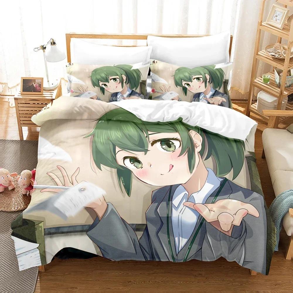 3D Printed Anime My Senpai Is Annoying Bedding Set Duvet Cover Double Twin Full Queen King Adult Kids Bedclothes Quilt Cover Tool