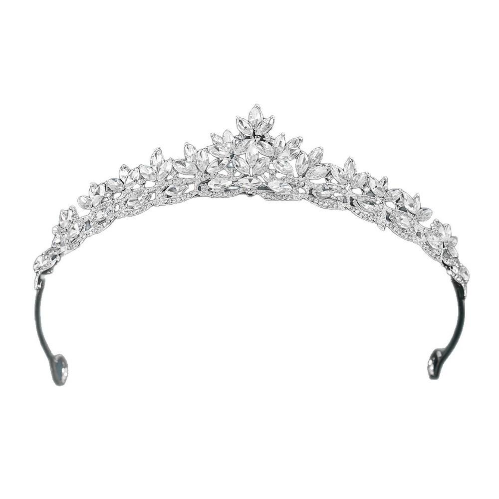 Rhinestone Queen Princess Crown Alloy Bridal Headwear Vintage Crystal Tiaras Dress Party