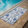 Blue Peony Sketch Cartoon Anime Beach Towel Microfiber Quick Dry Super Absorbent Soft Bath Towel for Kids Adults Travel