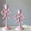 Single Head French Bow Candlestick Wrought Iron Candle Containers  Home Decoration