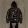 American Vintage 3D Printed Zip Up Hoodie Y2K Style Loose Fit Sweatshirt Youth