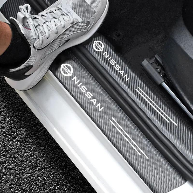 Car Threshold Strip Anti Scratch Welcome pedal Protector Car Accessories For Nissan murano Navara Qashqai x-trail Patrol NV200