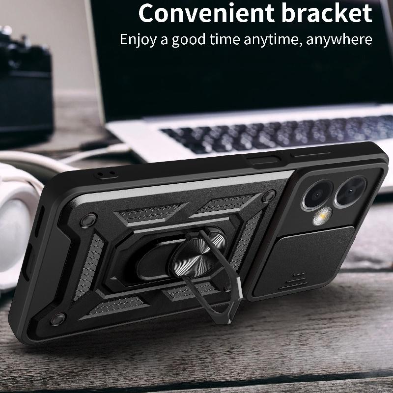 For Xiaomi Redmi Note 12 Pro 5G 4G Case Slide Camera Protect Armor Phone Case for Redmi Note 12S 5G  Magnet Holder Ring Cover