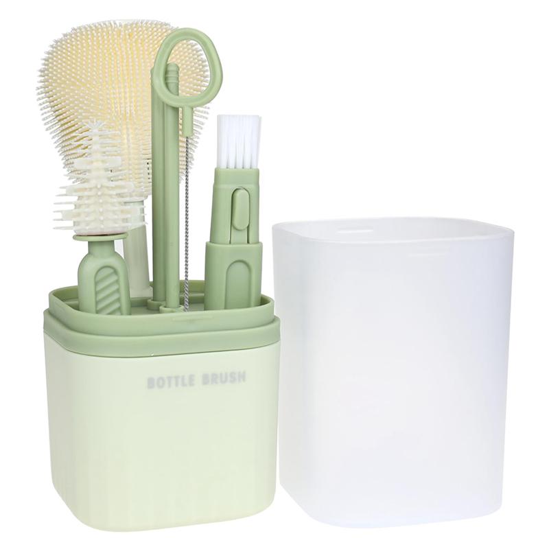 A71Z Silicone Child Cup Brush Set Includes Child Bottle Brush Nipple Brush Wait Family Friendly Portable