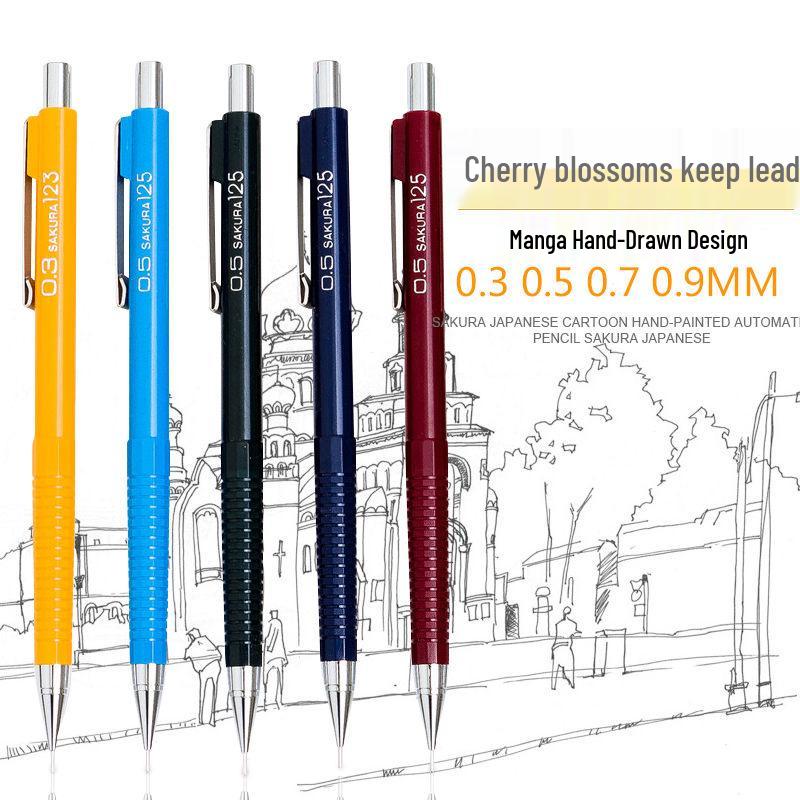 Japan Sakura Mechanical Pencil - 0.3mm, 0.5mm, 0.7mm, 0.9mm for Manga & Hand-painted Design