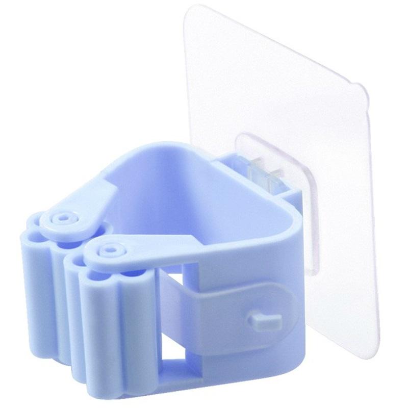 1 buc. Clip durabil pentru mop. Suport de depozitare pentru bucătărie, baie, pentru mop.