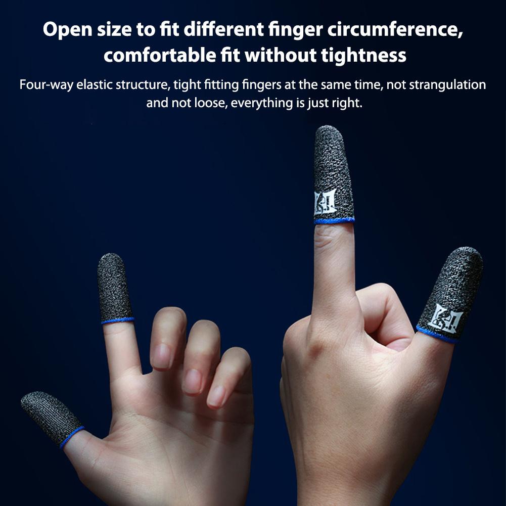 2 Pcs Finger Sleeve Non-slip Breathable Game Controller Thumb Sleeves Sensitive Touch-screen Gaming Gloves