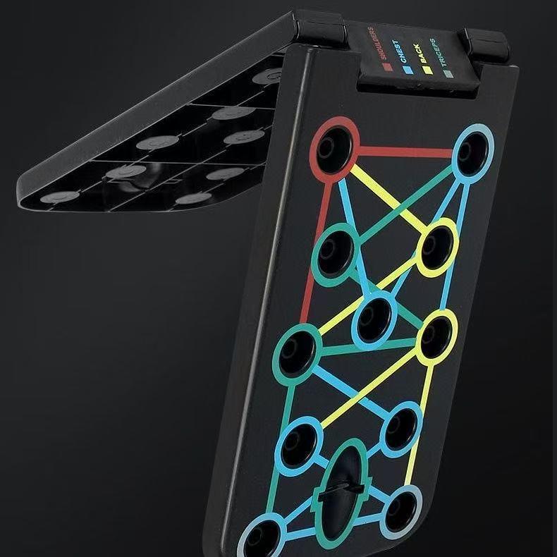 Foldable Multi-Function Push-Up Board with Resistance Bands for Chest and Muscle Training