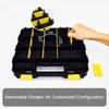 Werkzeug-Organizer-Box Aufbewahrungsbox 34 Fächer Doppelseitige Hardware-Organizer mit herausnehmbaren Kunststoff-Trennwänden für Schrauben, Nägel, Bolzen