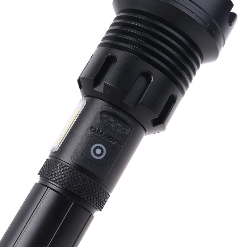 Super Bright Strong Lights Focusing LED Flashlight Outdoor Portable Built-in Rechargeable Battery Multi-function Lights