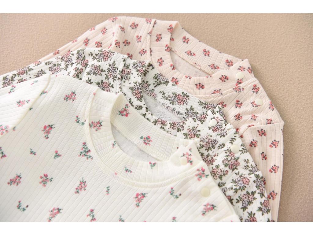 Children's Cotton Thermal Pajama Set - Long-Sleeved, Elastic, Cute, Fashionable, Versatile Autumn Wear