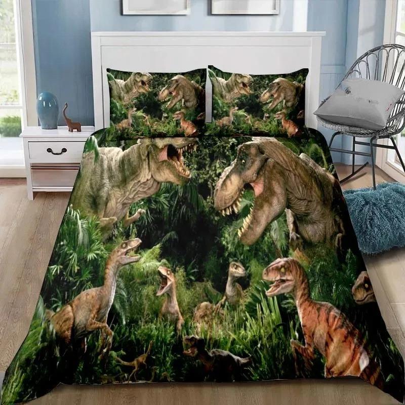 

Динозавр Парк Юрського періоду 3D Друк Постільна білизна Односпальний Двоспальний Повний Королівський Розмір Комплект для ліжка Дорослий Дитячий Спальня Постільна білизна Подарунок 140X200cm-2pcs