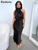 Luxury Satin Sleeveless Dress for Women - Elegant Evening Gown for  Spring/Summer Collection