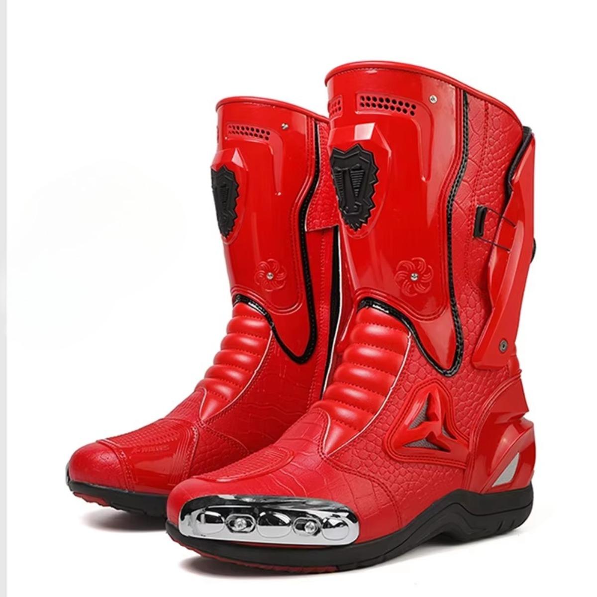 LUXSOLE Motorcycle Boots Men Anti-slip Motorcyclist