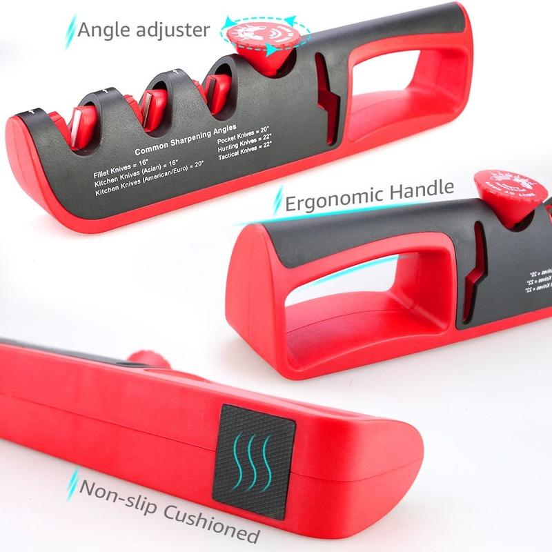 Sharpener Angle Adjustable 4-level Scissors Sharpener Professional Kitchen Knife Sharpener Tool