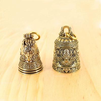 Reine Kupfer Pferdegesicht Glocke Retro Böses vertreibend Auto Hängend Schlüsselanhänger Ornament