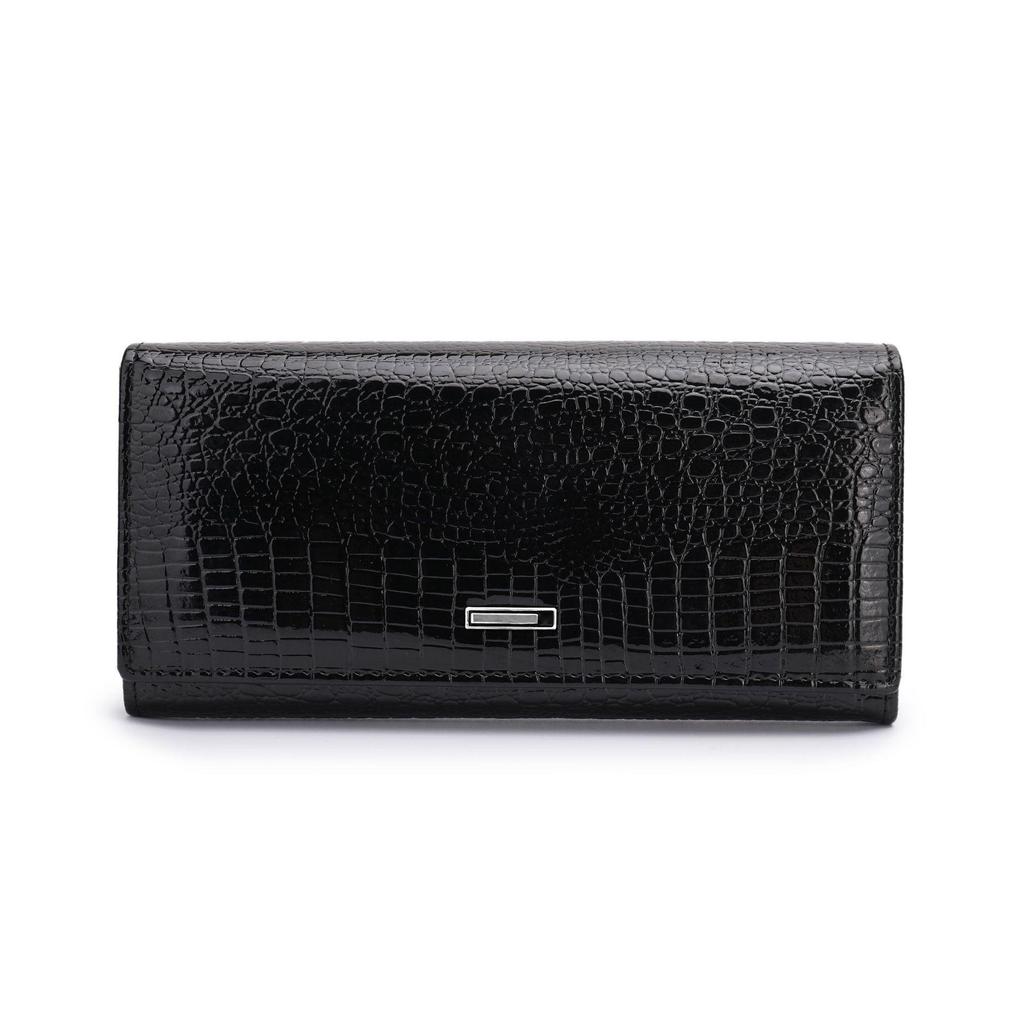 OZON Damen Echtleder Krokodilmuster Clutch & Armbandgeldbörse