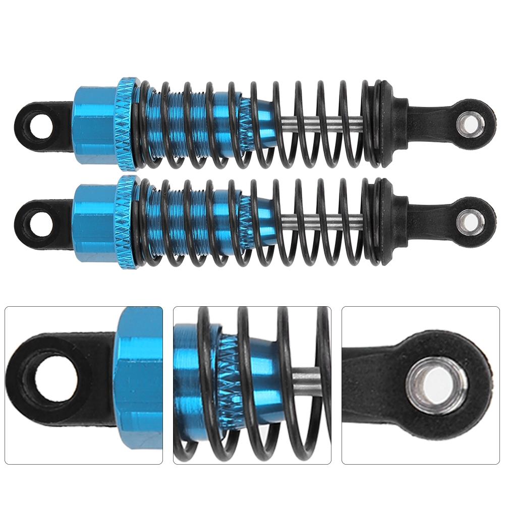 2PCS 1 16 Remote Control Car Metal Shock Absorber Damper for 1:16 RC Car 70mm Blue