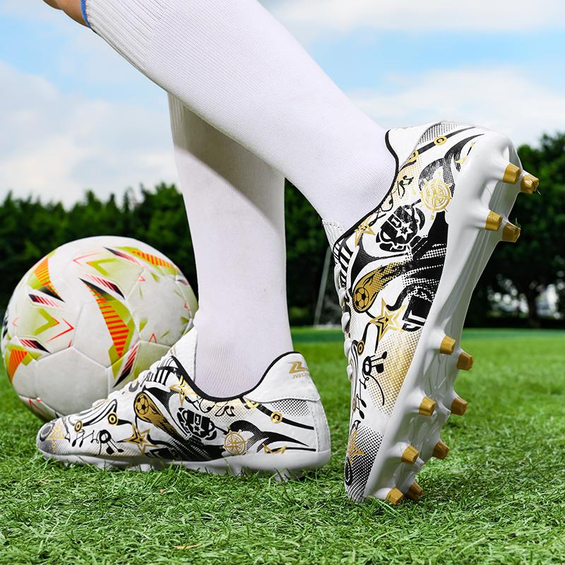 31-44 Boys Leather  Football Boots Men's Professional Artificial Turf Training Football Boots for Girls