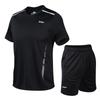 Summer Men's Quick Drying Running Sets Breathable Hiking Fishing T-Shirt Short Soft Elasticity Gym Fitness Suits Outdoor Sports
