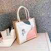 Canvas Bucket Tote Bag for Women, Minimalist Zipper Shoulder Handbag, Japanese Style Daily Commute Bag, Street Fashion Purse KTB