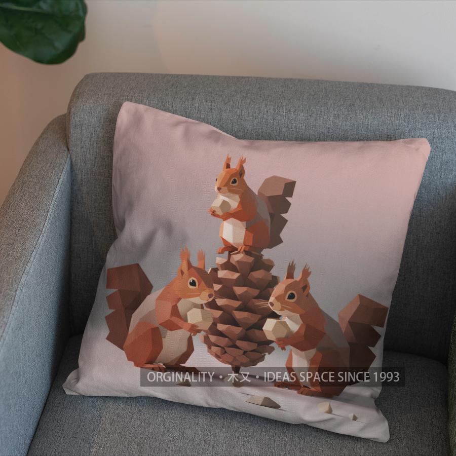 2D Polar Bear On Blue Background Decorative Pillow Pattern Cushion Cover Suitable For Sofa Bedroom Car Pillow Cover
