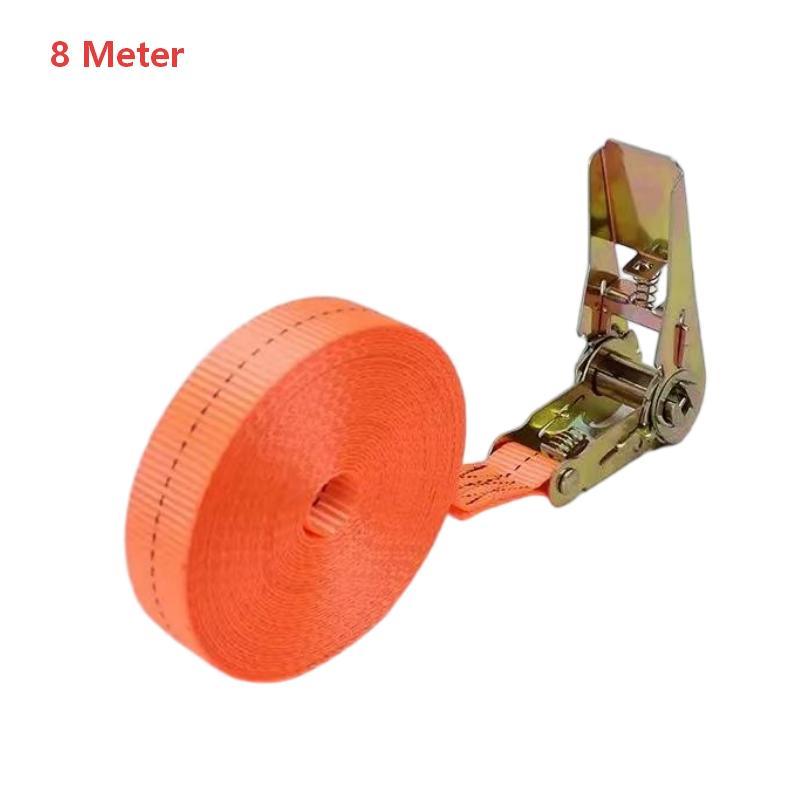 Heavy Duty Ratchet Tie Down Straps High Tensile Webbing Rustproof Metal Buckle for Camping Gear Securing
