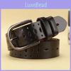 Classic Leather Belt For Women With Alloy Buckle And Hollow Decor For Casual Street Style