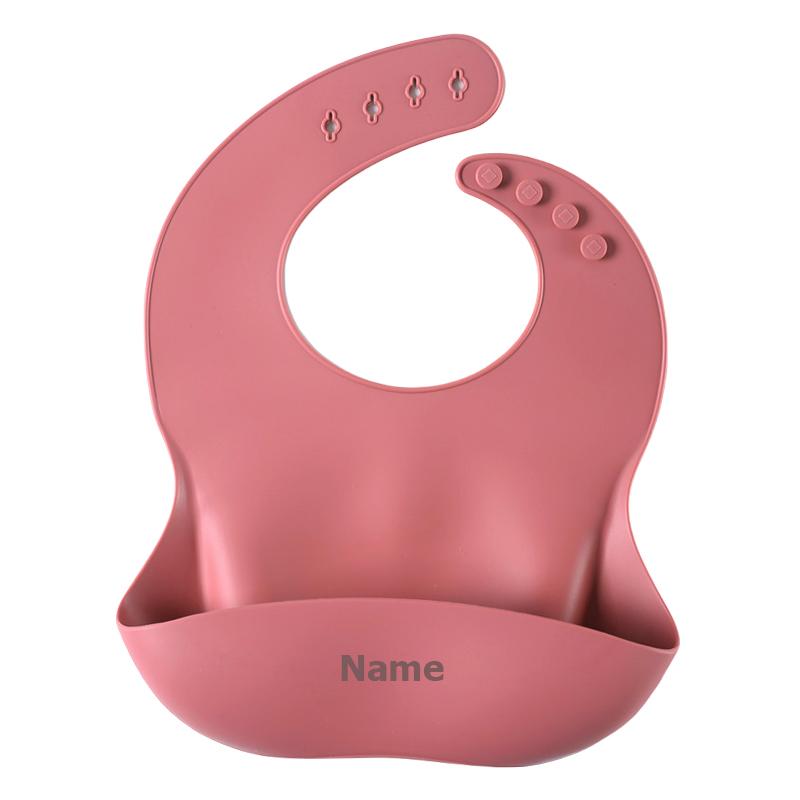 Non-Toxic Silicone Bib Baby Drool Catcher With Free Name Engraving Creative Gifts For Children And Children