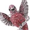 Vintage Eagle Brooch With Sparkling Multicolor Crystals Retro Cartoon Design Durable Alloy Material For Coat Jacket Fashion Accessory Gift