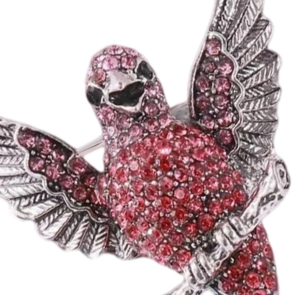 Vintage Eagle Brooch With Sparkling Multicolor Crystals Retro Cartoon Design Durable Alloy Material For Coat Jacket Fashion Accessory Gift