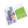 16 Diff Ent Sizes Sewing Tool Crochet Hook Needles Stitches Craft Set Tool(Purple)